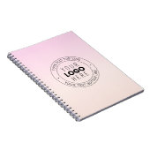 Ihr hochgeladenes Logo | Editierbarer Circle Text Notizblock (Rechte Seite)