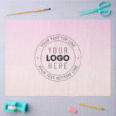 Ihr hochgeladenes Logo | Editierbarer Circle Text Seidenpapier (Basteln)