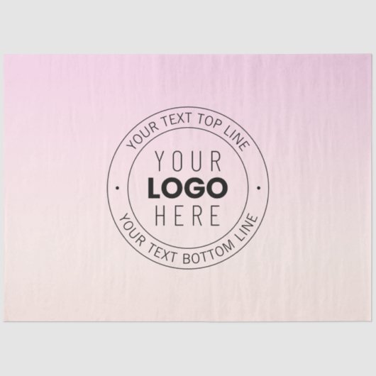 Ihr hochgeladenes Logo | Editierbarer Circle Text Seidenpapier (Vorderseite)
