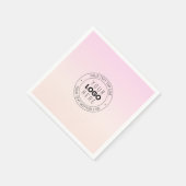 Ihr hochgeladenes Logo | Editierbarer Circle Text Serviette (Ecke)