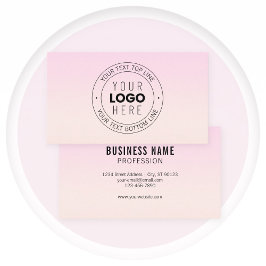 Ihr hochgeladenes Logo | Editierbarer Circle Text Visitenkarte