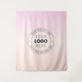 Ihr hochgeladenes Logo | Editierbarer Circle Text Wandteppich (Vorderseite)