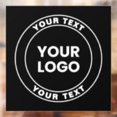 Ihr Hochgeladenes Logo + Fetter Kreistext  Fensteraufkleber (Blatt 2)