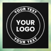 Ihr Hochgeladenes Logo + Fetter Kreistext Fensteraufkleber (Blatt 3)