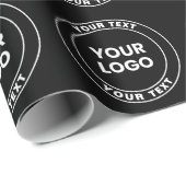 Ihr Hochgeladenes Logo + Fetter Kreistext  Geschenkpapier (Rolleneckpunkt)