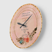 Ihr Hochzeitsempfang auf einem Foto Große Wanduhr (Winkel)