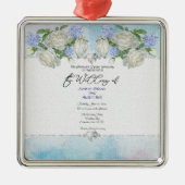 Ihr Hochzeitsempfang Foto in einem Ornament Aus Metall (Vorne)