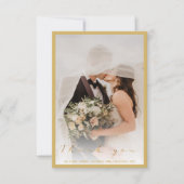 Ihr Hochzeitsgarantie, Foto, Goldschrift und Grenz Dankeskarte (Vorderseite)