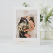 Ihr Hochzeitssegment Foto Gold-Script danke Ihnen  (Stehend Vorderseite)