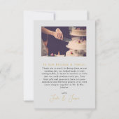 Ihr Hochzeitssegment Foto Gold-Script danke Ihnen  (Rückseite)