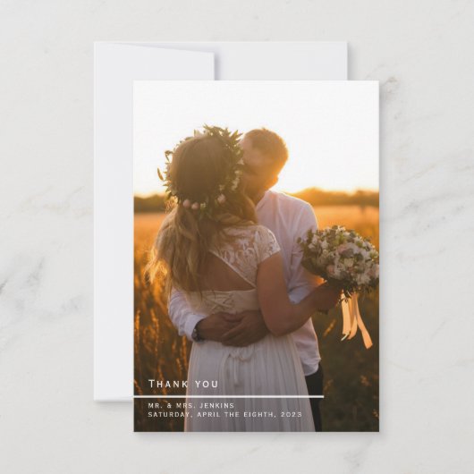 Ihr Hochzeitstundengedächtnis, danke Foto (Vorderseite)