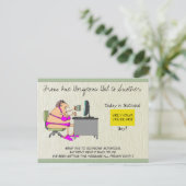 Ihr Hot - Alte Dame am Computer Postkarte (Stehend Vorderseite)