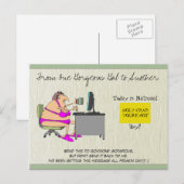 Ihr Hot - Alte Dame am Computer Postkarte (Vorne/Hinten)