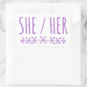 Ihr hübsches, blühendes Lavendeldesign Rechteckiger Aufkleber (Tasche)