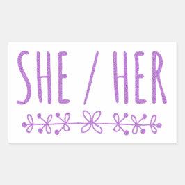 Ihr hübsches, blühendes Lavendeldesign Rechteckiger Aufkleber