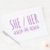 Ihr hübsches, blühendes Lavendeldesign Rechteckiger Aufkleber (Umschlag)