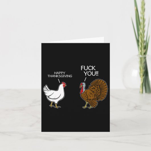 Ihr Huhn Türkei Month Joke Spaß Spaß Thanksgivi Karte (Vorderseite)