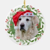 Ihr Hund Foto 1. Weihnachten in FurEver Zuhause Keramik Ornament (Hinten)