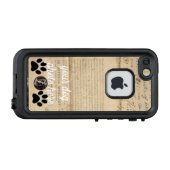 Ihr Hund Foto in Paws 1860 Legal Document Funny LifeProof iPhone Hülle (Rückseite (Horizontal))