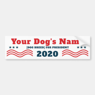 Ihr Hund für Präsident 2020 Funny Patriotic Autoaufkleber