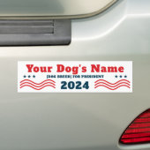 Ihr Hund für Präsident 2024 Funny Patriotic Autoaufkleber (Auf Auto)