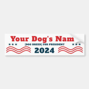Ihr Hund für Präsident 2024 Funny Patriotic Autoaufkleber
