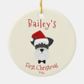 Ihr Hund ist die erste Weihnachtsfeier - Niedliche Keramik Ornament (Hinten)