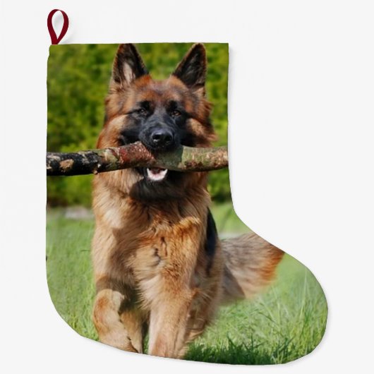 Ihr Hund, Katze oder Haustier Foto Weihnachten Großer Weihnachtsstrumpf (Vorderseite)