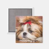 Ihr Hundewelpen-Foto Magnet (Vorderseite/Rückseite)