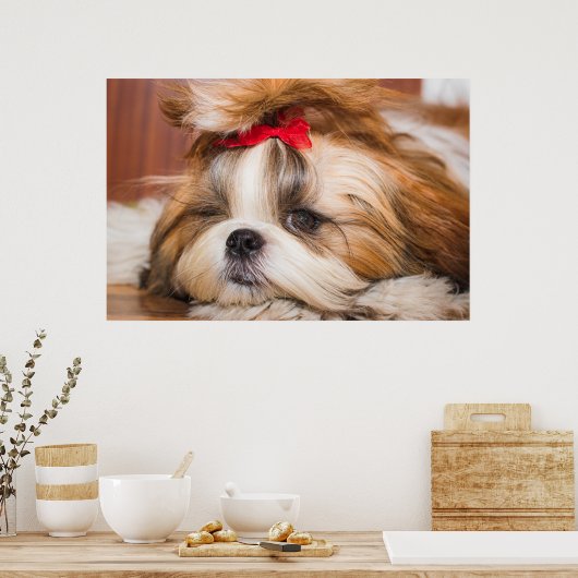 Ihr Hundewelpen-Foto Poster (Küche)