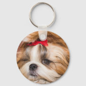 Ihr Hundewelpen-Foto Schlüsselanhänger (Vorderseite)