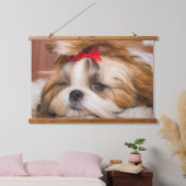 Ihr Hundewelpen, Foto Wandteppich Mit Holzrahmen (Schlafzimmer)