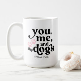 Ihr Ich und die Hunde Couple Minimalistische Gesch Kaffeetasse