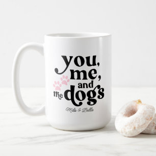 Ihr Ich und die Hunde Couple Minimalistische Gesch Kaffeetasse