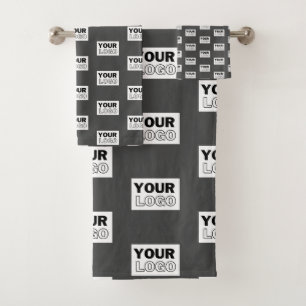Ihr Image-Design oder Ihr Business-Logo Grau Badhandtuch Set