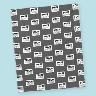 Ihr Image-Design oder Ihr Business-Logo   Grau Fleecedecke