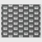 Ihr Image-Design oder Ihr Business-Logo | Grau Geschenkpapier (Flach)