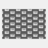 Ihr Image-Design oder Ihr Business-Logo | Grau Geschenkpapier Set (Vorderseite)