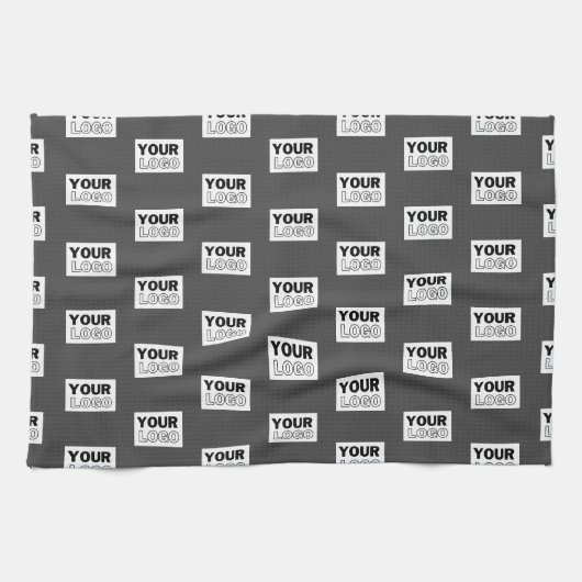 Ihr Image-Design oder Ihr Business-Logo | Grau Geschirrtuch (Horizontal)