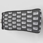 Ihr Image-Design oder Ihr Business-Logo | Grau Golf Headcover (Vorderseite)
