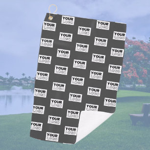 Ihr Image-Design oder Ihr Business-Logo Grau Golfhandtuch