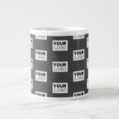 Ihr Image-Design oder Ihr Business-Logo | Grau Jumbo-Tasse (Vorderseite)