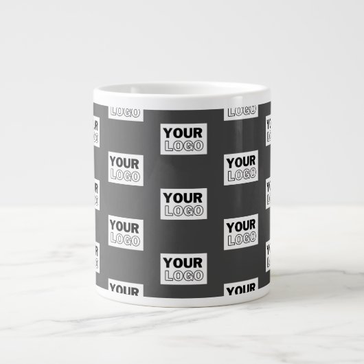 Ihr Image-Design oder Ihr Business-Logo | Grau Jumbo-Tasse (Vorderseite)