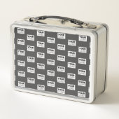 Ihr Image-Design oder Ihr Business-Logo | Grau Metall Brotdose (Rückseite)