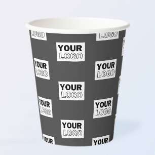 Ihr Image-Design oder Ihr Business-Logo   Grau Pappbecher