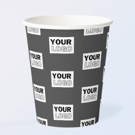 Ihr Image-Design oder Ihr Business-Logo | Grau Pappbecher