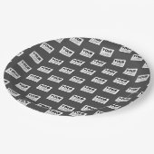 Ihr Image-Design oder Ihr Business-Logo | Grau Pappteller (Schrägansicht)