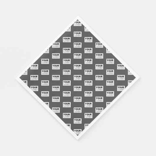 Ihr Image-Design oder Ihr Business-Logo | Grau Serviette (Ecke)