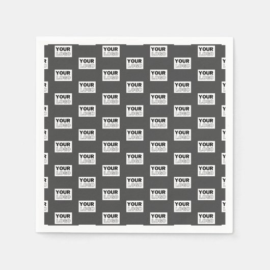 Ihr Image-Design oder Ihr Business-Logo | Grau Serviette (Vorderseite)
