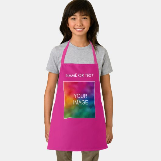 Ihr Image Foto Pink Hinzufügen Text oder Name Kind Schürze (Insitu)